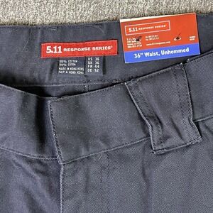MEN'S 46200 Size 36 5.11 Response Cttn A Class Uniform 720 Navy‎ unhemmed (011)